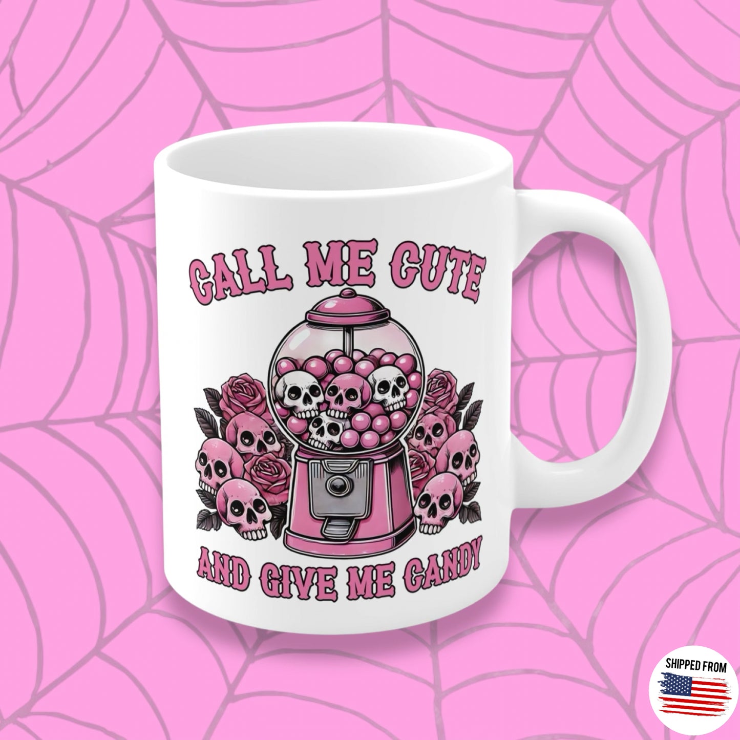 Call me cute and give me candy Mug, pastel goth