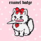 Cute killer kitty enamel pin badge, Strange Dollz Boudoir