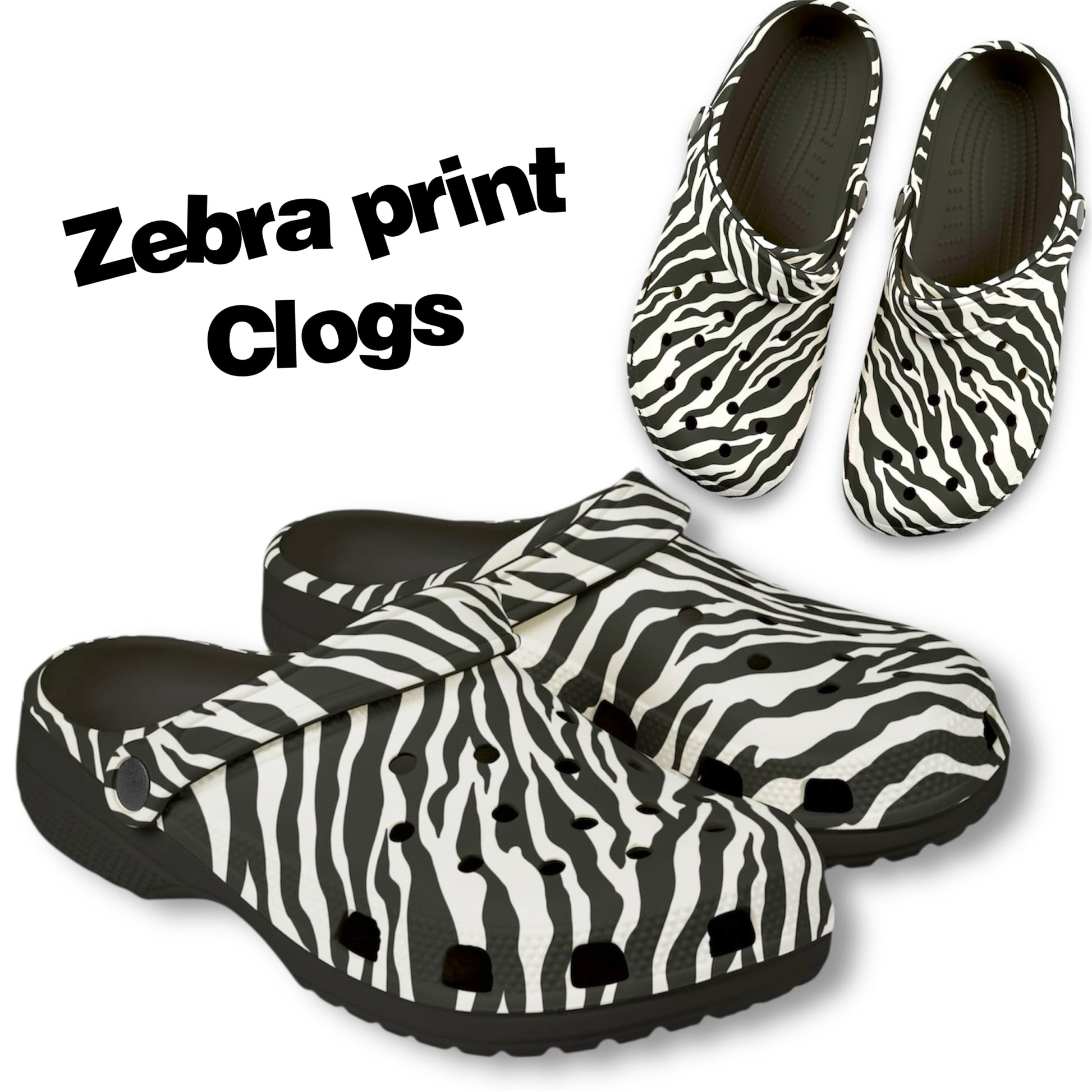 Zebra Print Clogs 