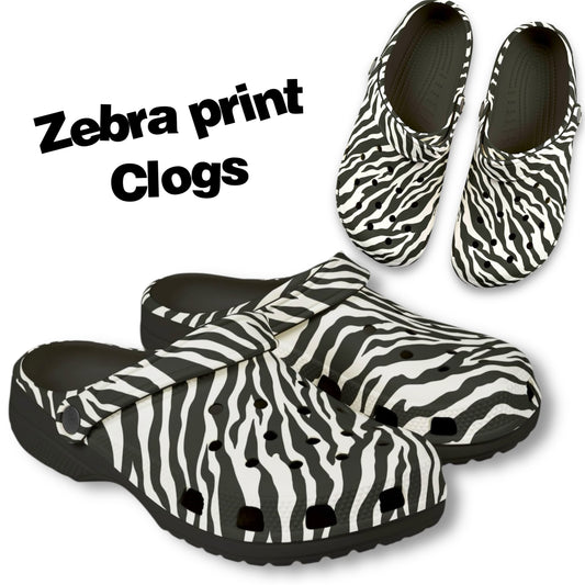 Zebra Print Clogs 