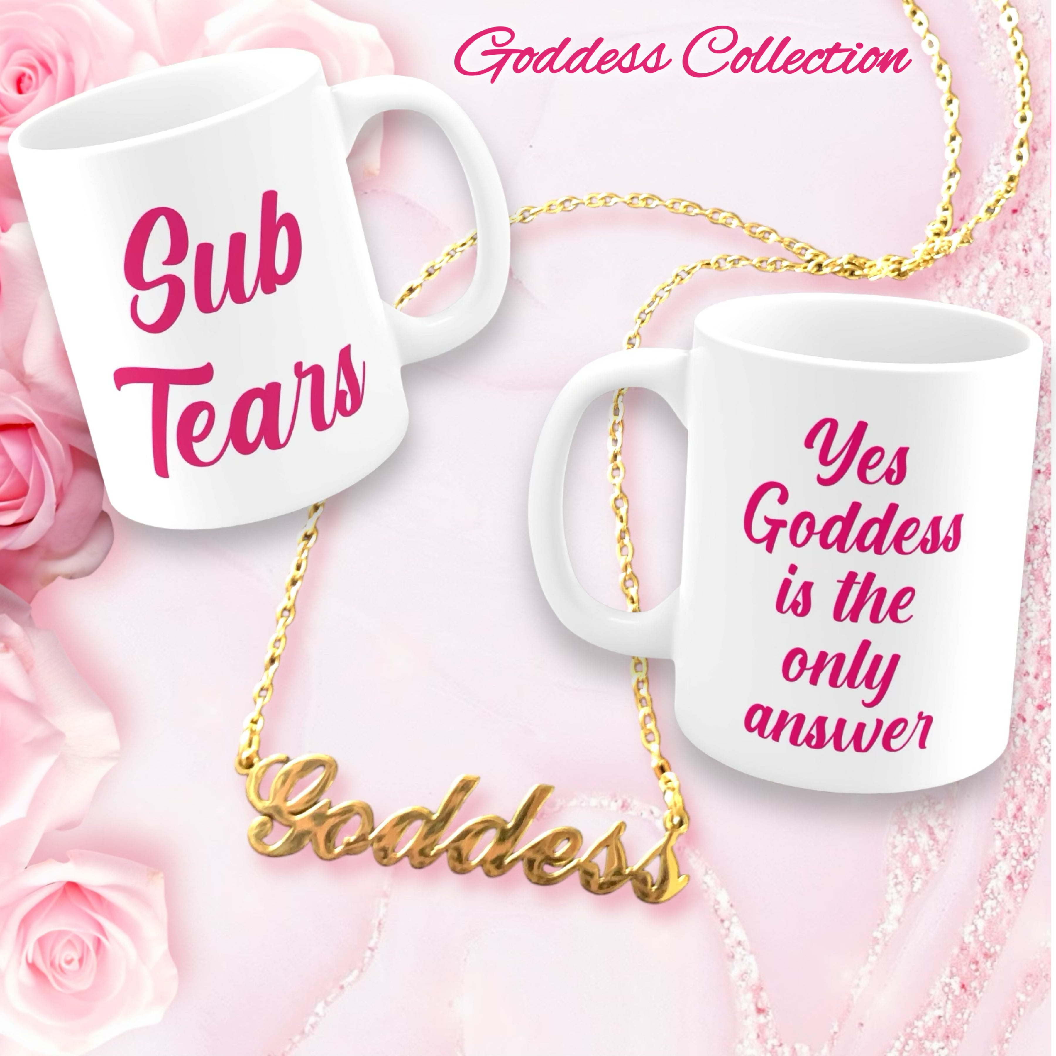 Goddess necklace, 18K gold plated