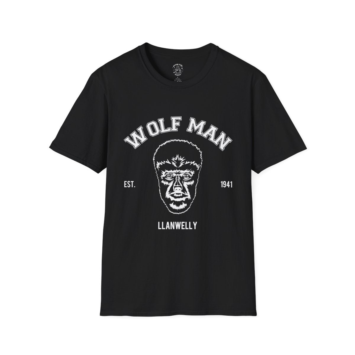 Wolf Man Retro College T-shirt, up to 5XL, Horror movies, werewolf