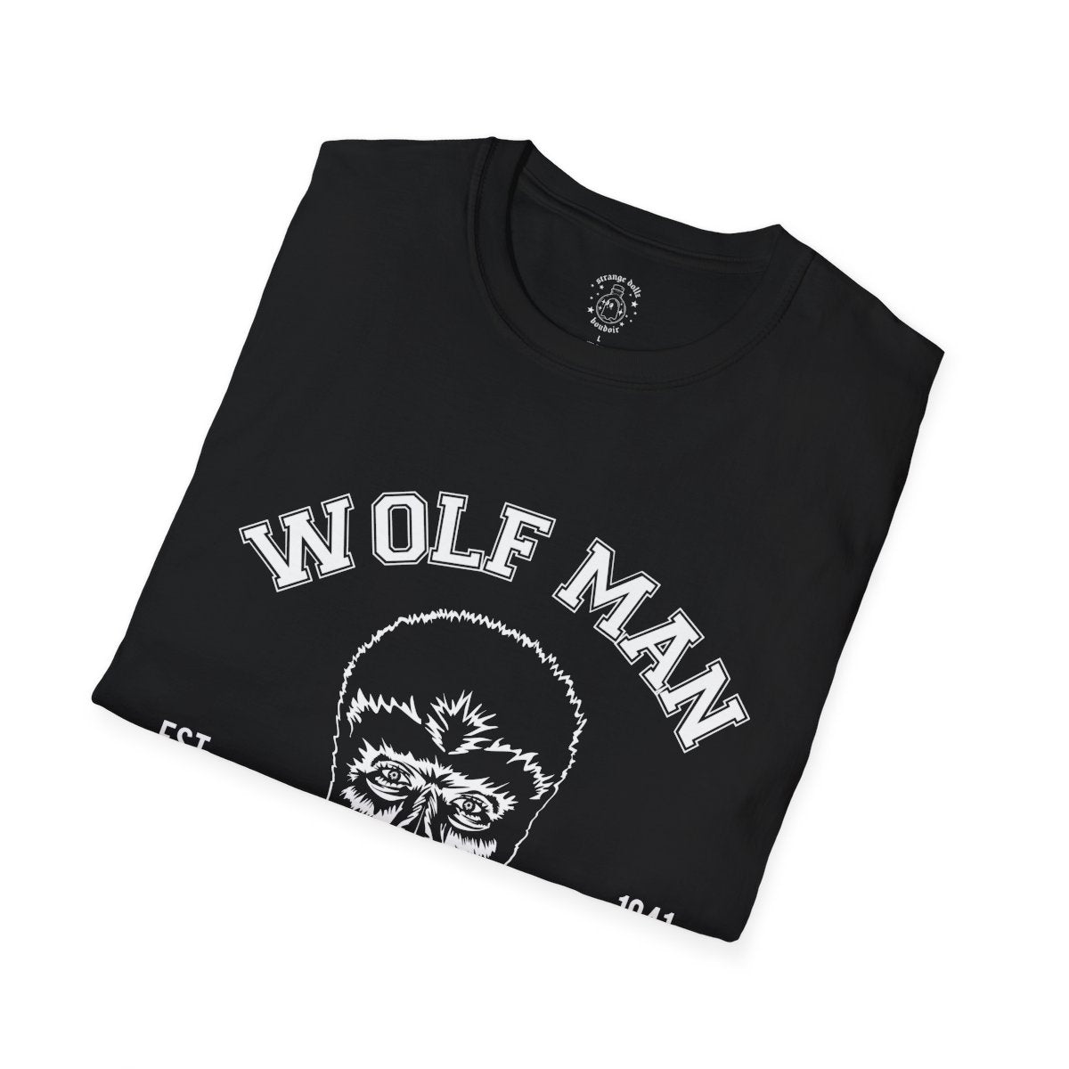 Wolf Man Retro College T-shirt, up to 5XL, Horror movies, werewolf