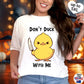 Don’t Duck with Me T-shirt, up to 5XL, cute duck with knife