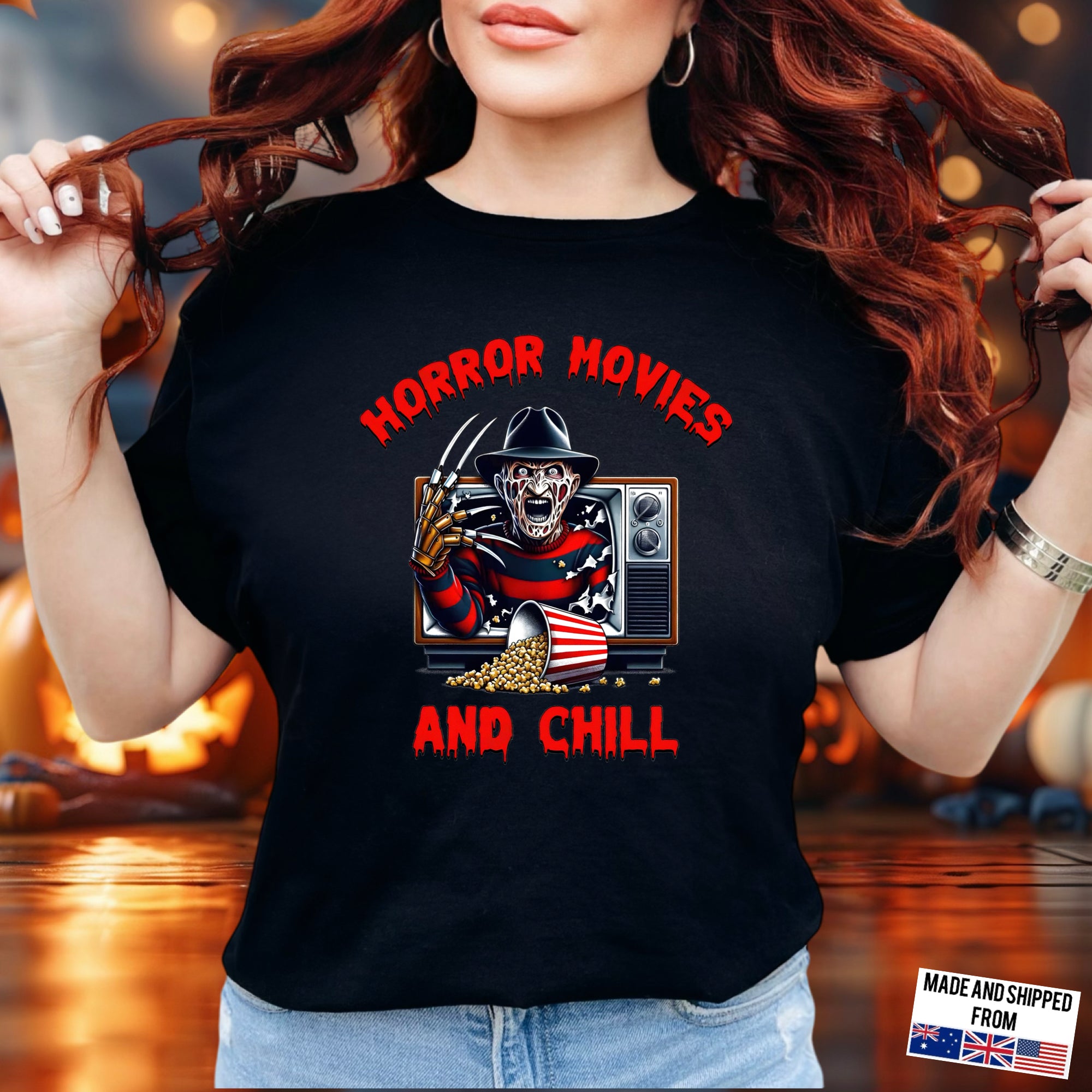 Horror movies and chill Softstyle T-Shirt, Freddy Krueger, Horror Movies
