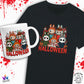 Spooky Labubu Horror Movies White Ceramic Mug, Halloween