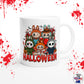 Spooky Labubu Horror Movies White Ceramic Mug, Halloween