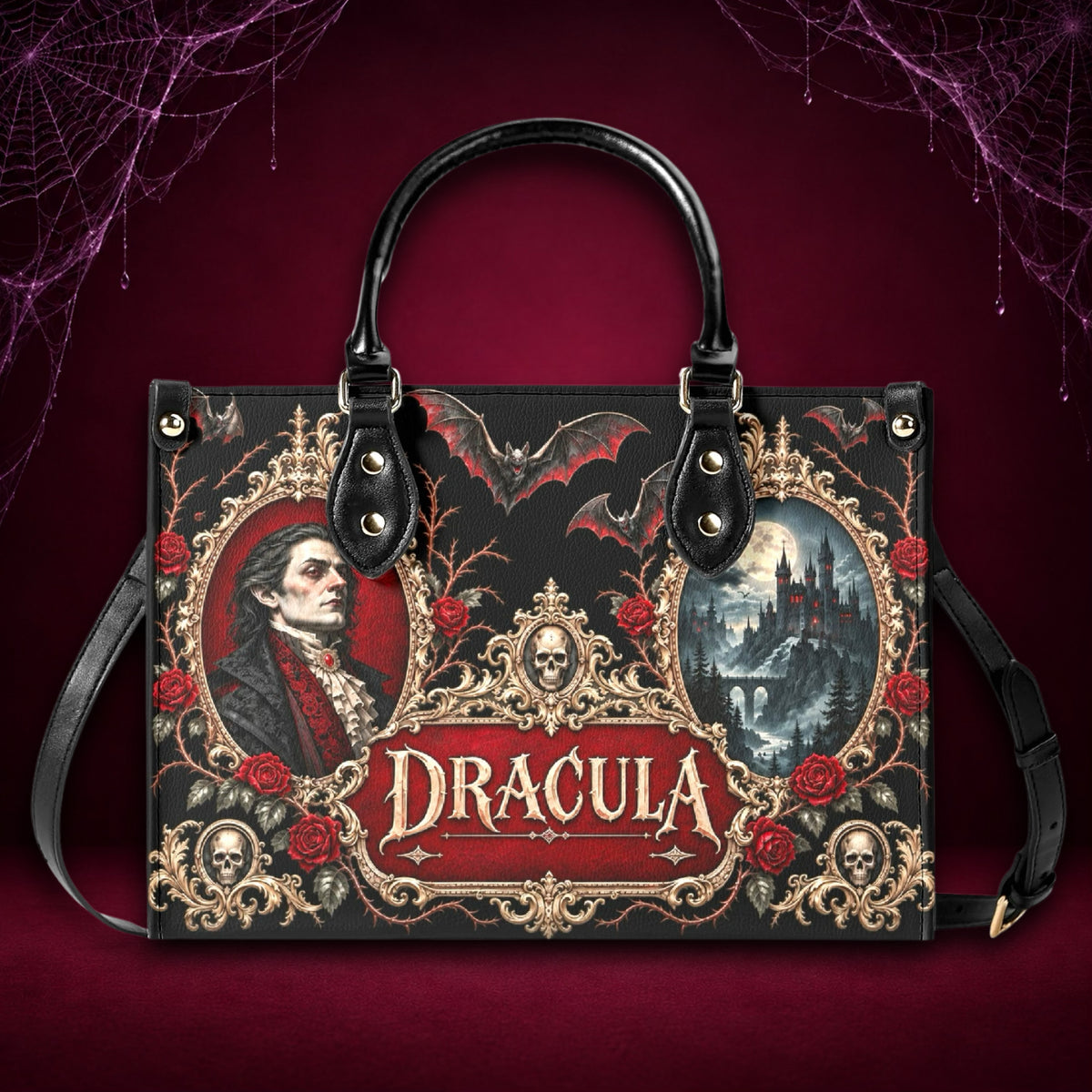 Dracula vegan leather luxury handbag
