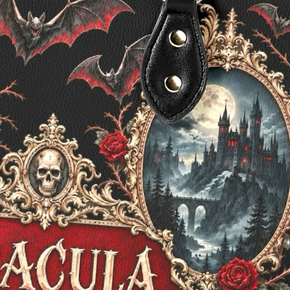 Dracula vegan leather luxury handbag