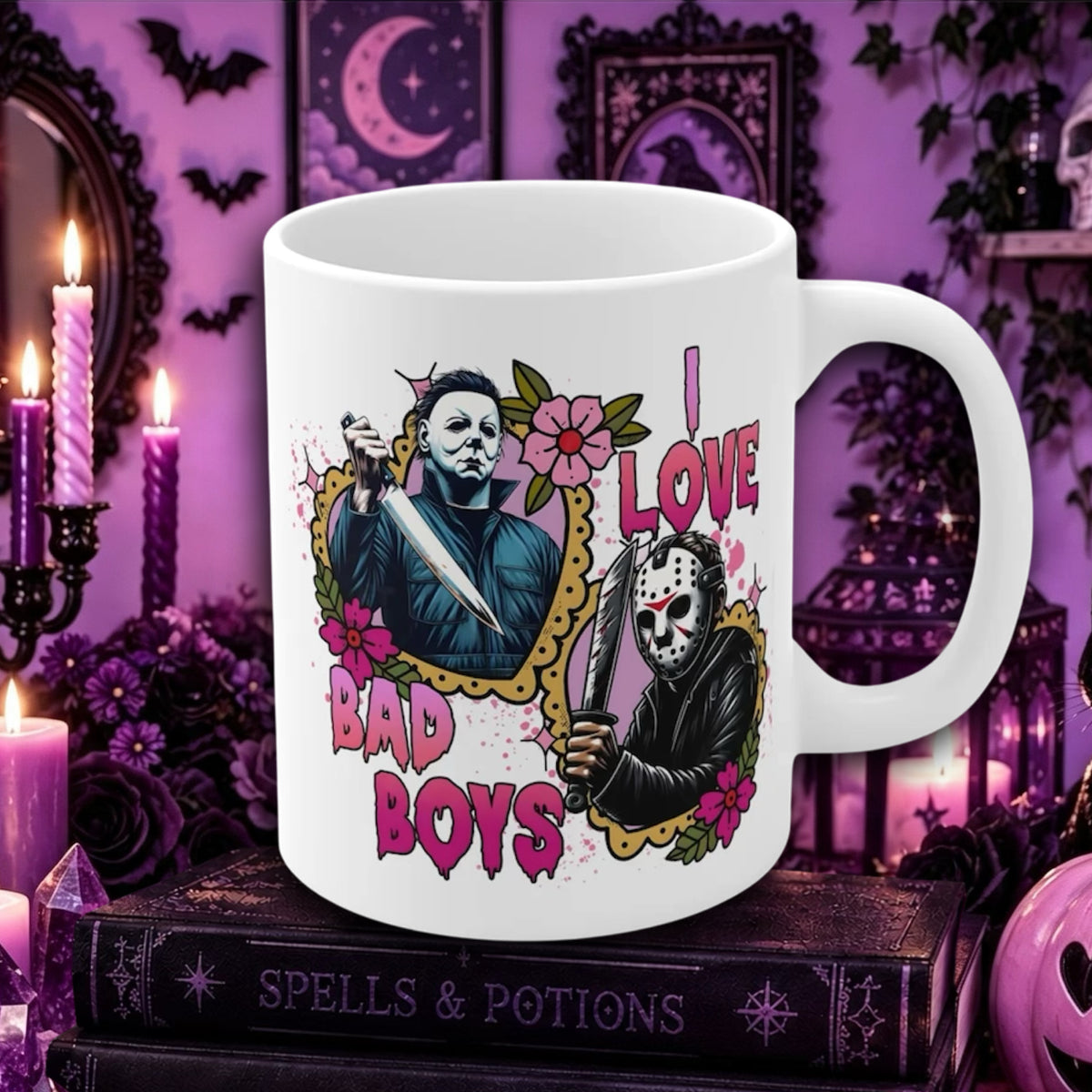 I love Bad Boys ceramic Mug, Halloween, Horror movies