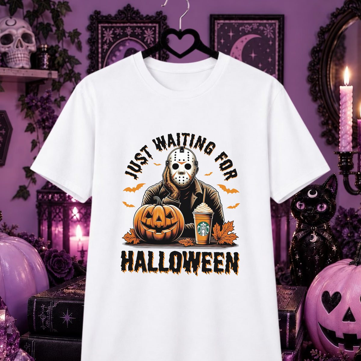 Waiting for Halloween T-shirt, up to 5XL, Jason Voorhees, horror movies
