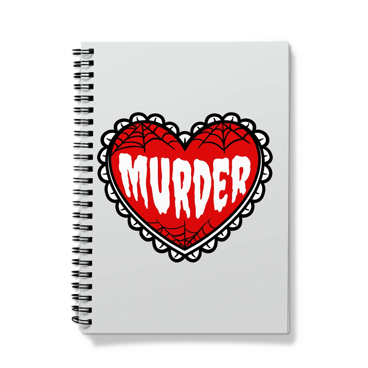 Murder, cute heart design Notebook