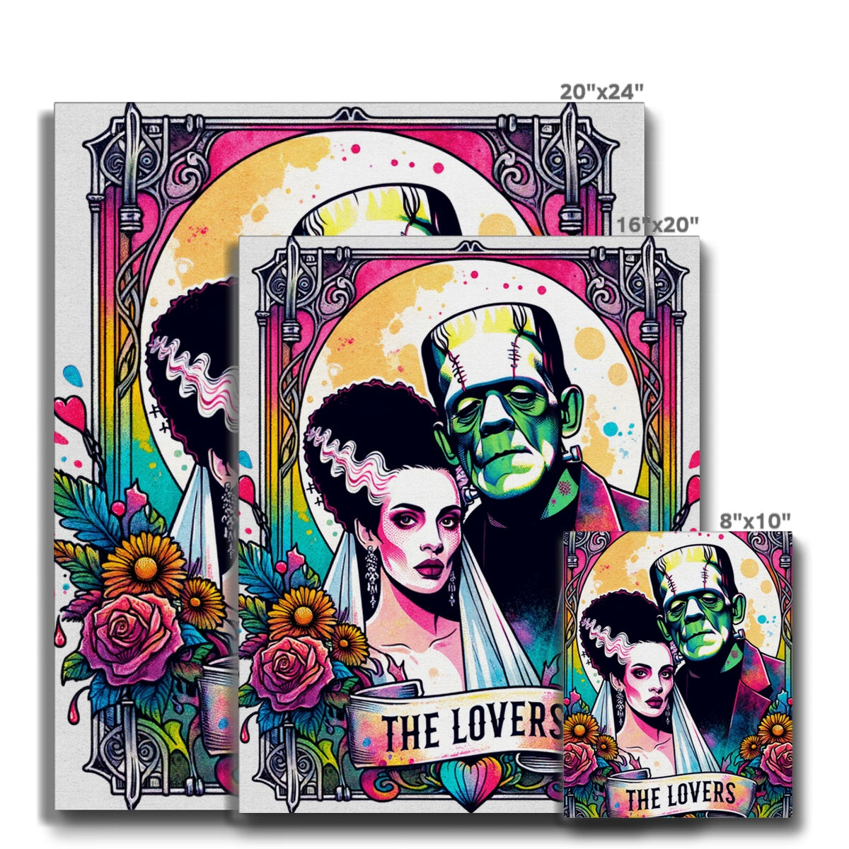 Frankenstein Tarot card Canvas