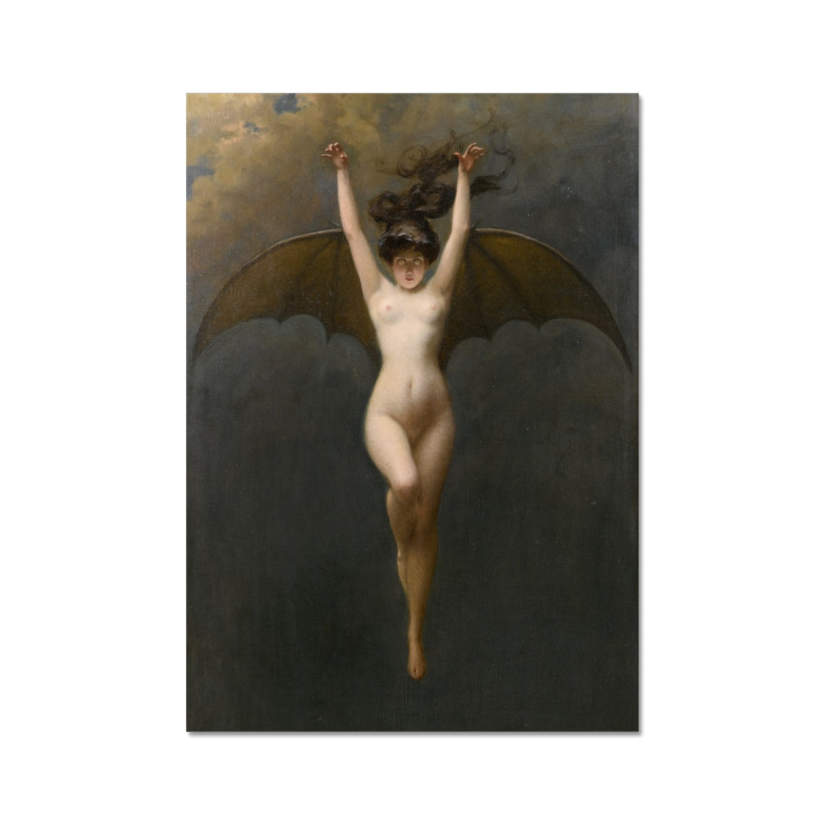 Vampire Bat Lady, Nadja, goth Wall Art Poster