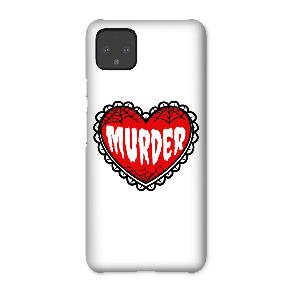 Murder, cute heart design Snap Phone Case