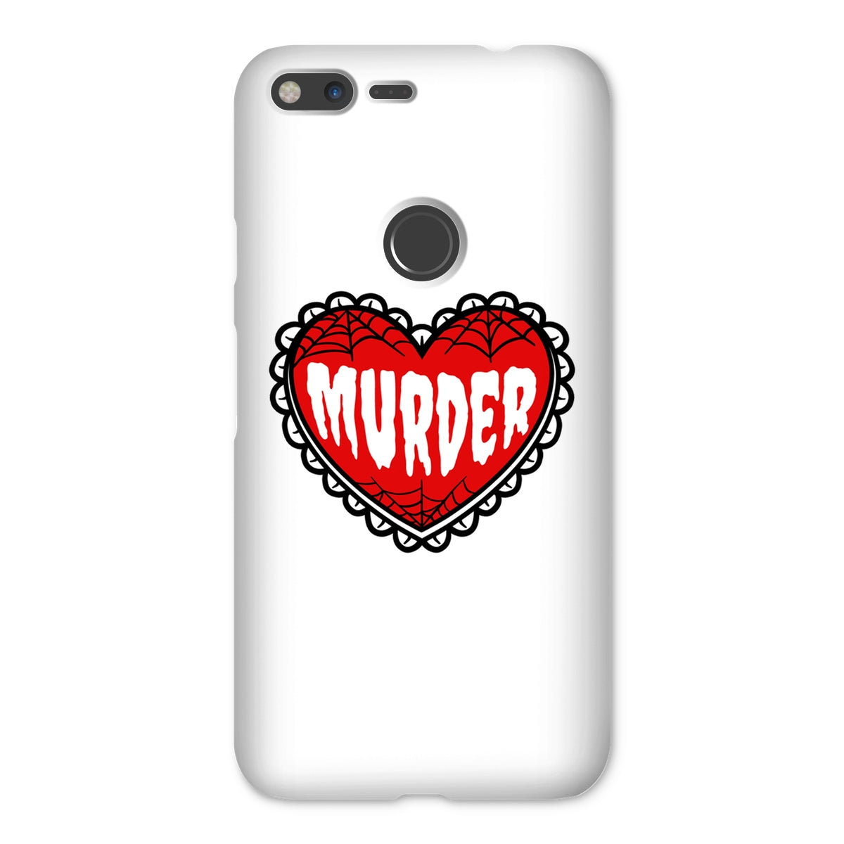 Murder, cute heart design Snap Phone Case