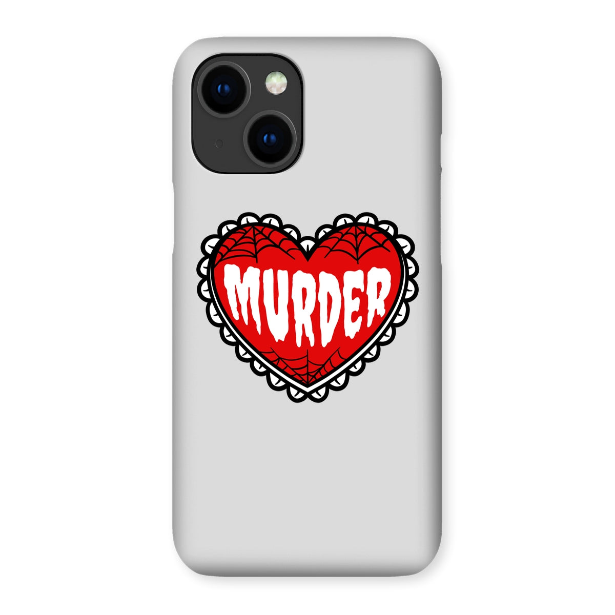 Murder, cute heart design Snap Phone Case