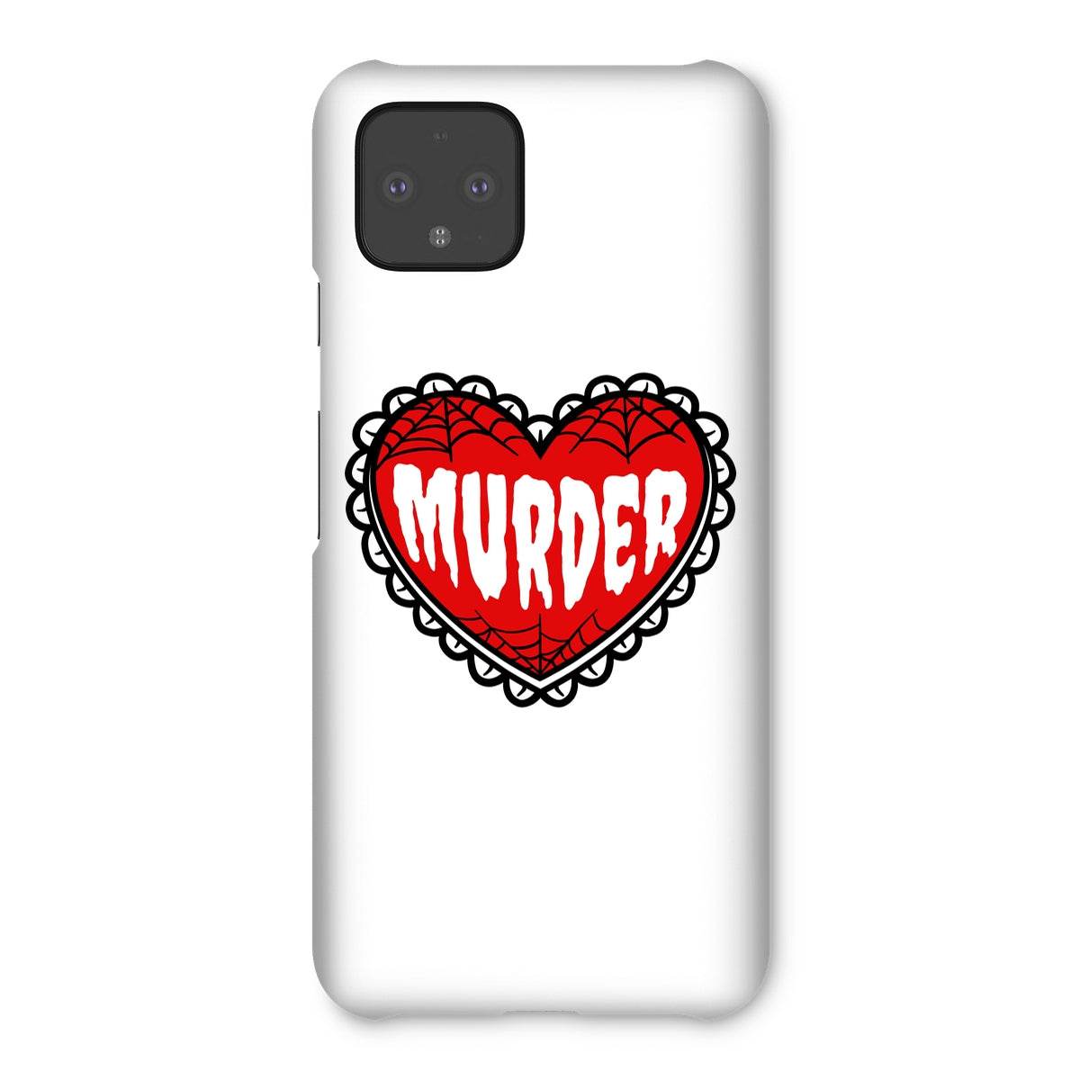 Murder, cute heart design Snap Phone Case