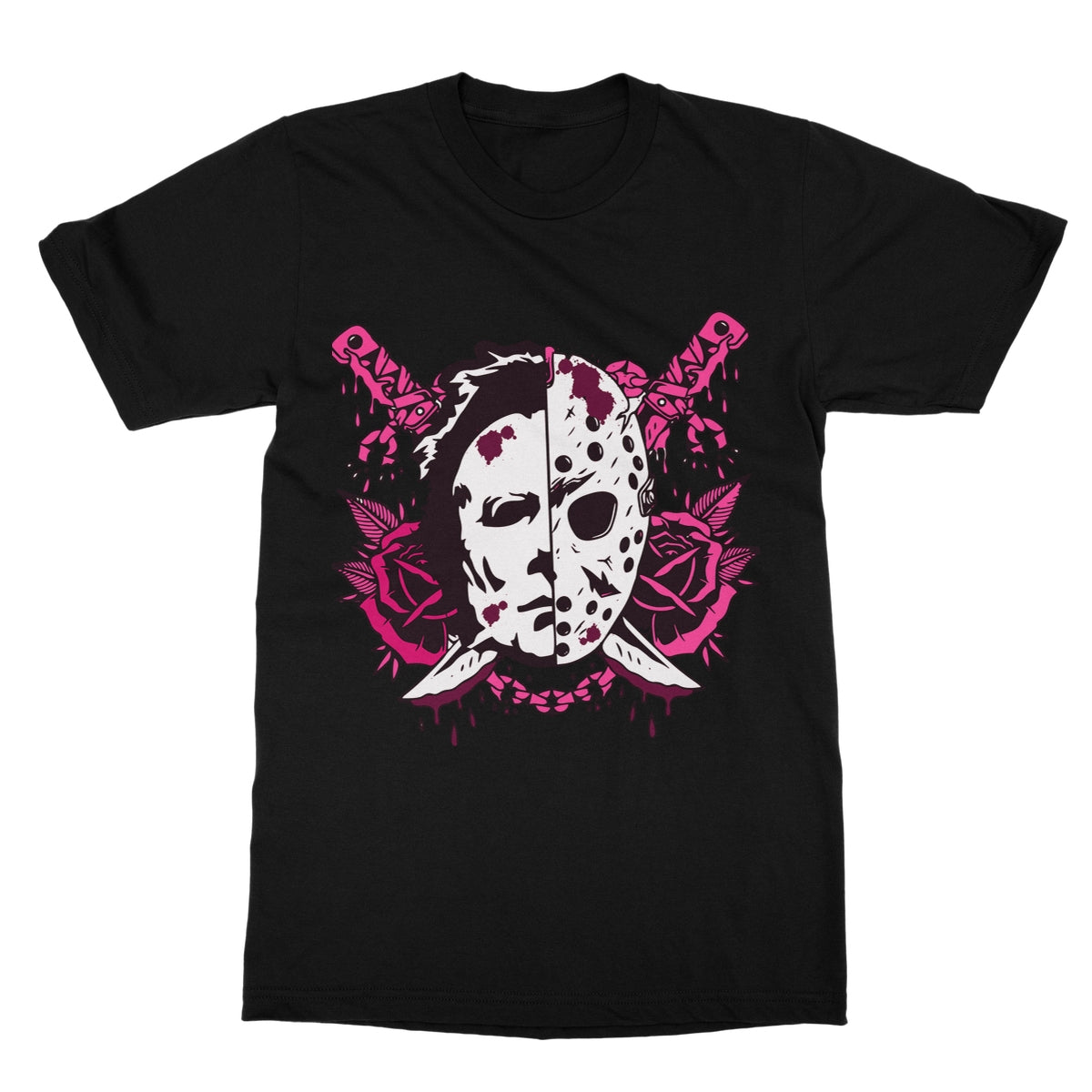 Pink Horror Movies, Halloween, Softstyle T-Shirt