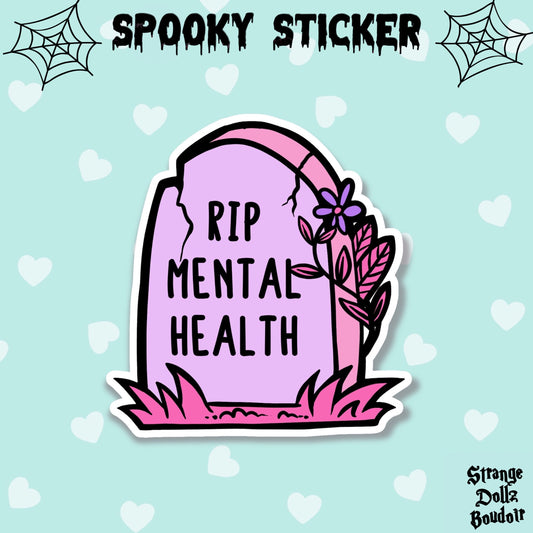 Mental Health sticker, Strange Dollz Boudoir